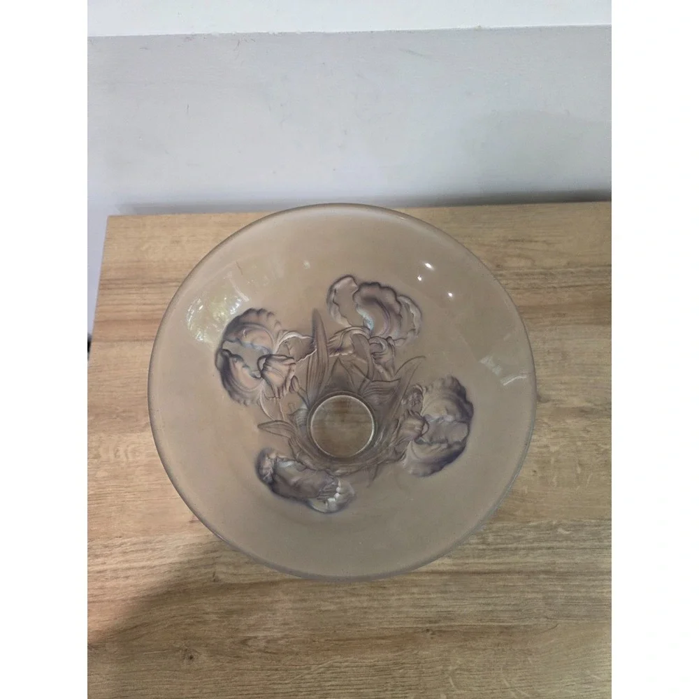 Vintage 1930s Josef Inwald Barolac Purple Satin Glass Vase Iris Czech Art Deco